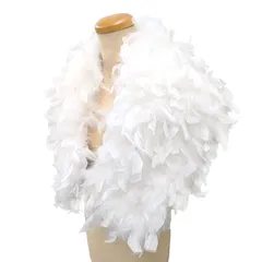 新品 フェザーショール 七面鳥 白 振袖 羽毛 ストール 成人式 パーティー