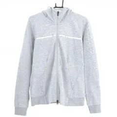 ニューバランスゴルフ ジップパーカー 杢グレー 胸元ライン 袖立体ロゴ メンズ 4(M) ゴルフウェア New Balance