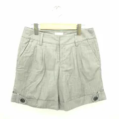ロペピクニック ROPE Picnic パンツ ハーフ ショート ロールアップ 薄手 ジップフライ 無地 36 グレー 灰 /TT30