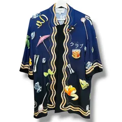 Casablanca カサブランカ 22SS Casa Club Nuit 開襟シャツ 半袖シャツ ウォッカ M22-SH-003 イタリア製 紺 ネイビー Mサイズ メンズ 夏 ゴーゴー古着マルイファミリー溝口店 36 No.653のサムネイル