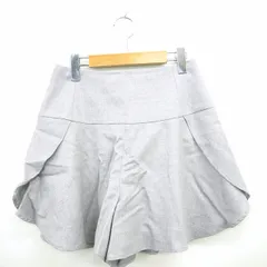 アプワイザーリッシェ Apuweiser-riche キュロット パンツ スカート ボトムス ショート ミニ 無地 シンプル ウール 毛 1 ライトグレー /MT23