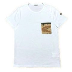 美品☆ モンクレール 迷彩 Tシャツ ホワイト M 国内正規品 3S730 