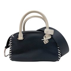 DELVAUX デルヴォー ラフィアxレザー 2WAYハンドバッグ - メルカリ