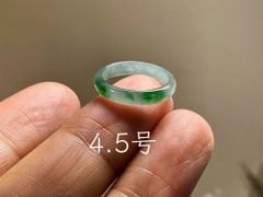 L17-69 ピンキーリング 氷種 暗森緑 4.5号 グアテマラ産 A貨 本翡翠
