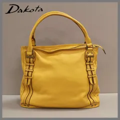 Dakota 本革 レザー トートバッグ ハンドバッグ マスタードイエロー ダコタ
