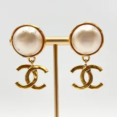 CHANEL（シャネル）ココマーク パール イヤリング ヴィンテージ ラウンド ゴールド クリップ式 レディース【中古】