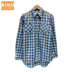 【中古】　MIKI HOUSE　チェックシャツ　長袖シャツ　レギュラーカラー　タータンチェック柄　胸ポケット　ワンポイント　ブランドタグ　日本製　古着　/2010のサムネイル