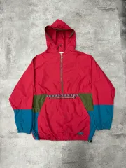 90-00s L.L.Bean エルエルビーン Anorak（アノラック）ウィンドブレーカー ジャケット レッド/ブルー