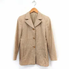マリクレール MARIE CLAIRE ジャケット アウター テーラード 千鳥柄 ポケット ベージュ /ST41