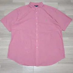 Ralph Lauren 半袖シャツ ボタンダウン 2XLT ストライプ