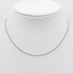 S492 ヴィンテージ STERLING SILVER925刻印 ネックレス ボールチェーン デザイン シルバー