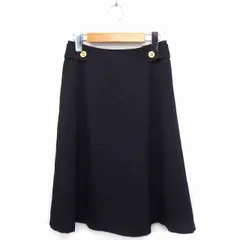 スピック＆スパン ノーブル Spick&Span Noble フレア スカート ひざ下丈 ミディ丈 無地 36 ブラック 黒 /FT26