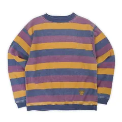 weekends 90s 90年代 ワイドボーダー柄 カットソー 長袖 ロンT アメリカ製 MADE IN USA ヴィンテージ アメリカ 古着 メンズ スウェット トレーナー マルチカラー M【中古】