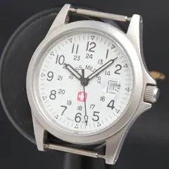 QZ スイスミリタリー 6-6136-713 白系文字盤 デイト レディース腕時計 2000000 NSK KRK