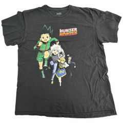 HUNTER×HUNTER 헌터 헌터 반소매 T셔츠 애니메이션 코믹스 캐릭터 블랙(맨즈 L) 중고 헌옷 X8030