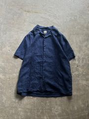希少42サイズ ダントン シャンブレーシャツ 丸襟 リネン混 プルオーバー 希少42サイズ ダントン シャンブレーシャツ 丸襟 リネン混 プル