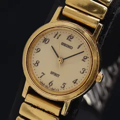 箱/保付 セイコー スピリット 4N21-0640 SS/GP QZ ゴールド文字盤 レディース腕時計 2000000 NSK KMT