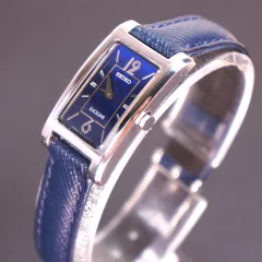 【稼働品】　SEIKO 　EXCELINE　レクタンギュラー　レディース腕時計 新品ベルト　電池交換済