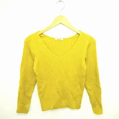 フリーズマート Free's Mart ニット セーター Vネック 無地 シンプル ウール混 長袖 FR 枯草色 カーキ /TT3