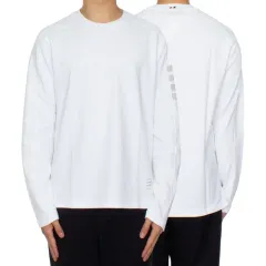 トム・ブラウン 26SS ミラノ 斜めボーダー Tシャツ MJS245A 07323 100