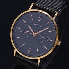 ミニマリズム】BERING マックスレネ 希少スクエアモデル 黒 付属品一式