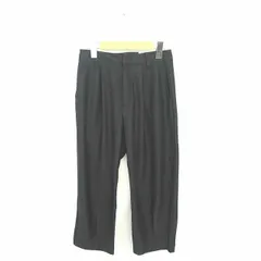 ジーユー GU パンツ カジュアル ストレート ジップフライ 薄手 無地 シンプル S 黒 ブラック /TT41