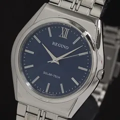 箱付 美品 稼働 シチズン レグノ E031-T017215 ソーラー ブルー文字盤 メンズ腕時計 2000000 NSK TAM