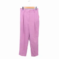 チーク Cheek テーパード パンツ センタープレス ロング ジップフライ 薄手 S ピンク /TT3