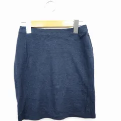 エモダ EMODA スカート ボトムス 台形 無地 シンプル ミニ ショート丈 S ネイビー 紺 /MT49