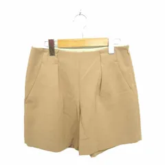 ラピスルーチェパービームス LAPIS LUCE PER BEAMS パンツ キュロット ショート サイドジップ 無地 シンプル 38 ベージュ 茶 /TT37