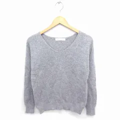 センスオブプレイス バイ アーバンリサーチ Sense of Place by Urban Research ニット セーター Vネック 無地 アンゴラ混 ウール混 長袖 F グレー /TT4