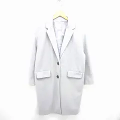 レトロガール RETRO GIRL コート アウター チェスター ミモレ丈 ロング 無地 シンプル M 灰 ライトグレー /TT26