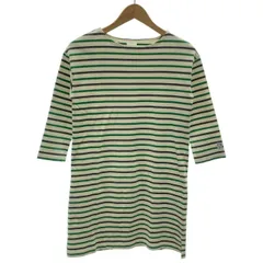 【中古】　ORCIVAL　バスクシャツ　ロング丈　長袖　ボードネック　ボーダー　日本製　古着　/2408