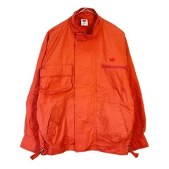90年代 adidas アディダス コットンジャケット スポーツ レッド(メンズ M相当)中古 古着 X8042