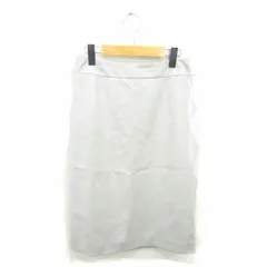 アナイ ANAYI スカート タイト 膝下丈 無地 シンプル ウール 38 ライトグレー /TT36