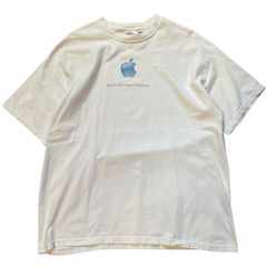 00s APPLE Tシャツ ロゴ アップル 白 XL 半袖シャツ プリント - メルカリ
