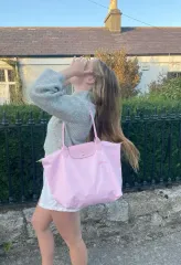 ロンシャン ル・プリアージュ ピンク色 トートバッグ インナーバッグ 含む