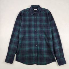 ADAM KIMMEL（アダムキメル）グリーン系チェック柄長袖フランネル 