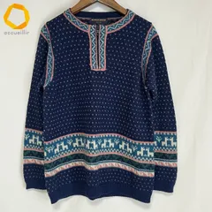 #wnc アルパカハウス ALPACA HOUSE ニット・セーター L 青 ピンク 緑 レディース [998612]