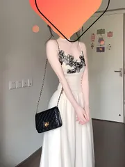 送料無料 ドレス ワンピース レディース 夏 高見え レース 結婚式 パーティー 誕生日 ドレス セクシー チュール ギャザー ウエスト 絞り ノースリーブ キャミソール S M L かわいい 上品