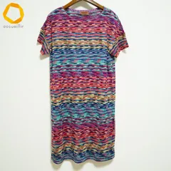 #snc ミッソーニ MISSONI ワンピース 51 マルチ 半袖 イタリア製 スリット レディース [997034]のサムネイル