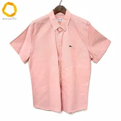 #snc ラコステ LACOSTE 半袖シャツ 41 ピンク系 ボタンダウン メンズ [966705]