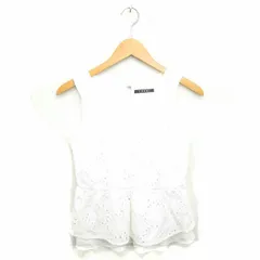 イング INGNI カットソー ブラウス レース プルオーバー 綿 コットン ノースリーブ M 白 ホワイト /TT27