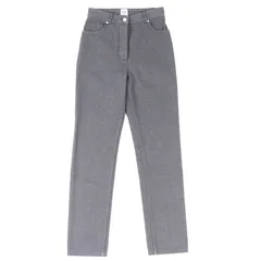 極美品△HERMES エルメス 22AW 2H0450DT コットン100％ Hステッチ セリエボタン ロゴレザーパッチ デニムパンツ グレー 34 イタリア製 正規品 レディースのサムネイル