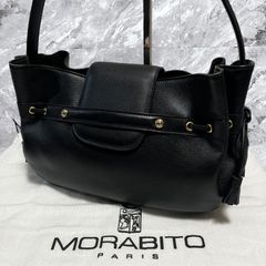 希少♡MORABITO モラビト ガンチーニ レザー ショルダーバッグ ブラック 希少♡MORABITO モラビト ガンチーニ レザー ショルダーバッグ