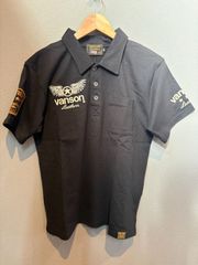 バンソン VANSON ポロシャツ Tシャツ 黒 XLサイズ 両面両腕プリント 