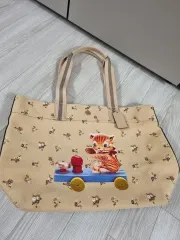コーチ フラワー 猫 プリント トートバッグ