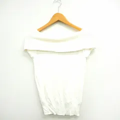 Rue de Ｂ ニット セーター シンプル オフタートルネック フレンチスリーブ コットン 綿 2 ホワイト 白 /MT25