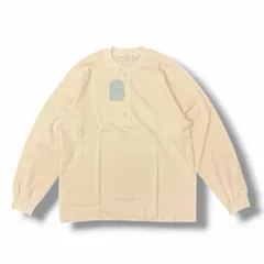 参考上代22000円 未使用 UNIVERSAL PRODUCTS 25SS HENRY NECK WAFFLE L/S T-SHIRT ヘンリーネックワッフル長袖Tシャツ カットソー ユニバーサルプロダクツ 251-60113 EGG 3 （12163M）のサムネイル