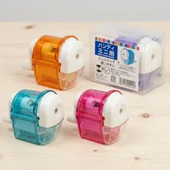 ハンディミニ削り　mini pencil sharpener  4色×各4個 12個セット　鉛筆削り器　数量相談可能のサムネイル